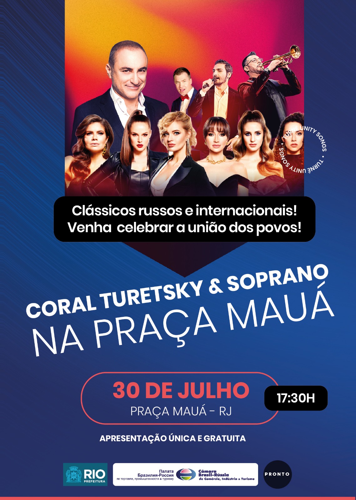 Coral russo Turetsky & Soprano se apresenta em Brasília e no Rio de Janeiro